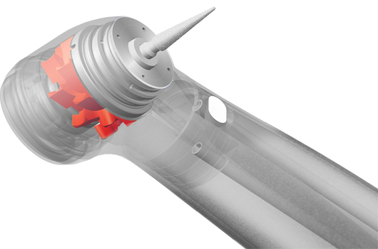 AG Neovo Revolution Series High-speed dental handpiece features dual impeller.